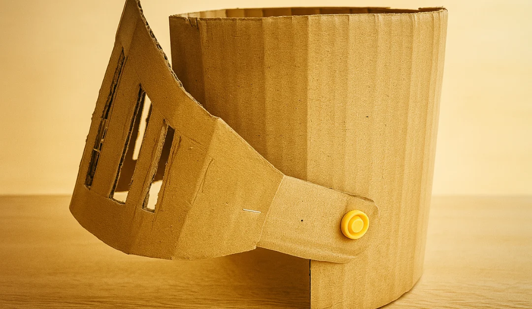 Ritterhelm basteln aus Karton
