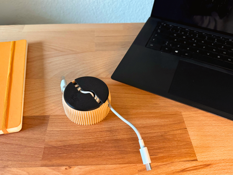 USB-Kabelaufroller aus dem 3D-Drucker