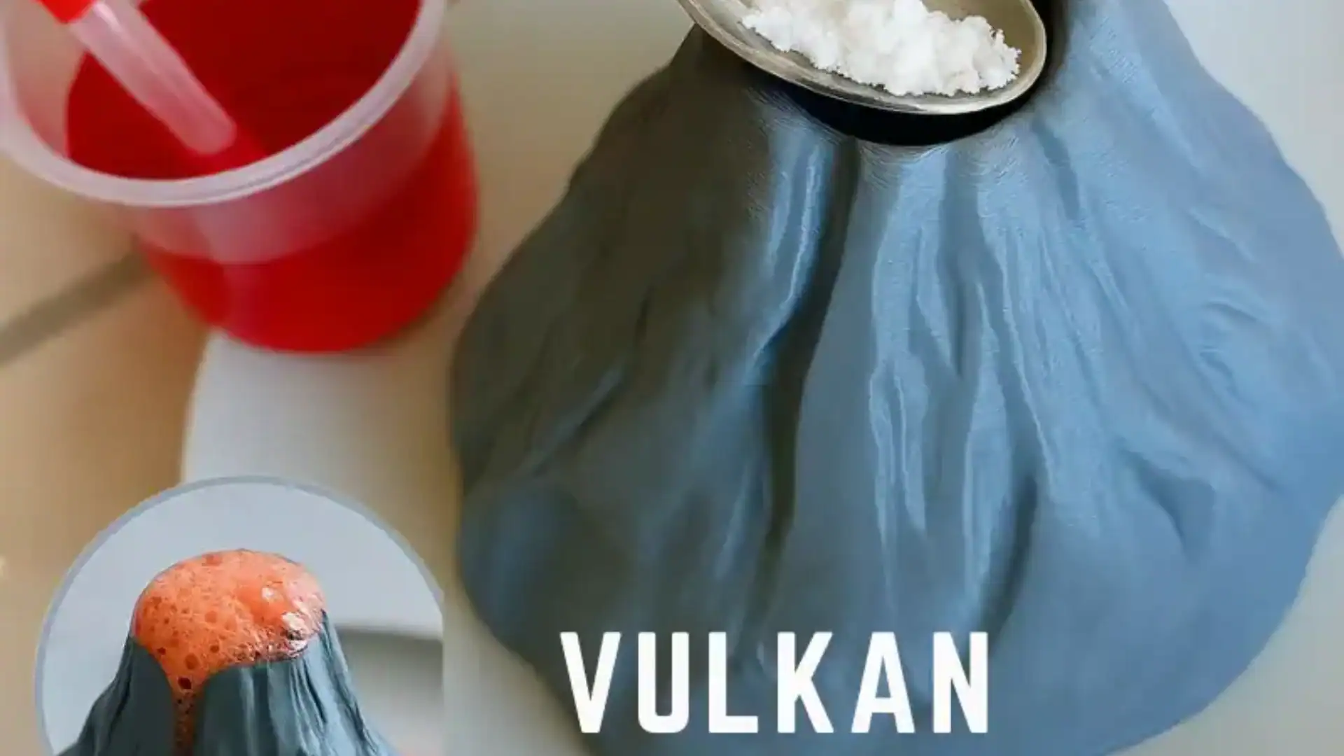 Vulkan Experiment für Kinder